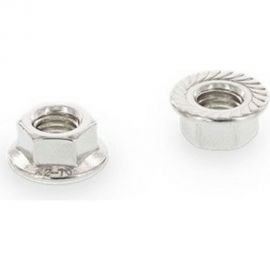 Гайка с рифленым фланцем ЦКИ DIN 6923, М4, A2, 500 шт. 72337 