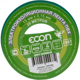Изолента Econ 15/20/0,15 мм, зеленый? 1520150 15201506 