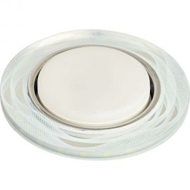 Встраиваемый светильник De Fran GX53/SMD 4000K стекло белый ажур (25SMD 5Вт 450Лм), FT9132 