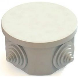 Распаечная коробка с крышкой ОП D65х40мм, IP54, 4вх. TDM SQ1401-0501 