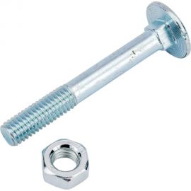 Мебельный болт с гайкой Невский Крепеж DIN 603, цинк, М8x60, 4 шт. 801065 