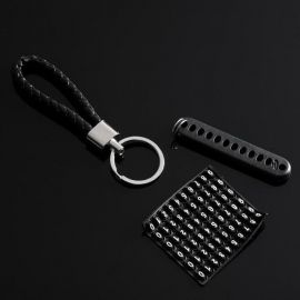 Брелок для ключей Cartage петля с номером сотового, черный 5364723 