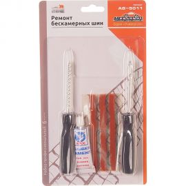 Профессиональный набор АВТОСТОП "Ремонт бескамерных шин 6 предметов" AB-5011 