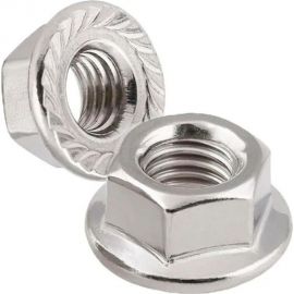 Шестигранная гайка с фланцем и насечками Insparion DIN 6923 нерж. А2 M8 50шт ЕВ-00000104 
