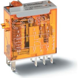 Миниатюрное промышленное реле Finder 2 перекидных контакта 8А, = 24В DC, 465290240040 