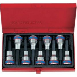 Набор торцевых насадок (1/2"", TORX, Т20-Т60 мм, L = 80 мм, 9 предметов) KING TONY 4119PR 