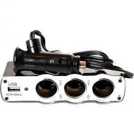 Разветвитель прикуривателя A2DM 031 3 выхода + USB, 12/24 В 160003 