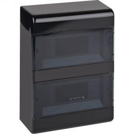 Щиток открытой проводки Рувинил Тусо на 18 модулей с 2 дверцами 225x323x94 мм черный 68018Ч 