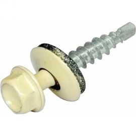 Кровельный саморез STARFIX 4,8x19 мм, цинк, шайба с прокладкой, PT3, RAL 1015, 250 шт. SMC2-83845-250 