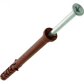 Усиленный нейлоновый дюбель-гвоздь ЕВРОПАРТНЕР multi pro lk, цилиндрическая манжета, 8x100 мм, 10 шт. B7 0016 