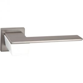 Дверные ручки VAL DE FIORI КАРРАРА супер белый/никель супермат. 2 шт INDH 715-22 SW/MSN 