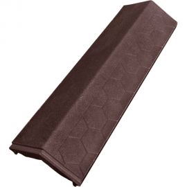 Парапет ППК на пролет забора в 0.5 кирпича Neoкомпозит Гибкая черепица, 500x130x15 мм, коричневый ПЗ-130 ГЧ К 