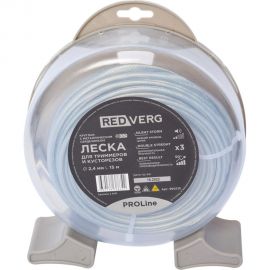 Леска для триммера ProLine 2.4 мм, 15 м, круглая с металлическим сердечником REDVERG 990215 6679892 