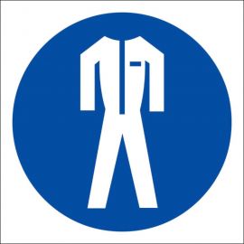 Знак ""работать в защитной одежде"" Стандарт Знак м07, 200x200 мм, пленка пп 00-00031344 