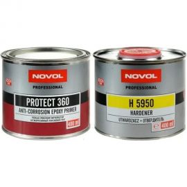 Эпоксидный грунт Novol PROTECT 360 антикор. банка 0.4л с отвердителем 0.4л серый X6121466 