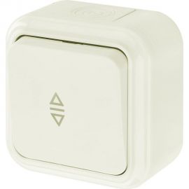 Выключатель Bylectrica 1-клавишный, открытая установка, 6А перекрестный IP54, серия ПРАЛЕСКА АКВА, А6/2 10-872 бежевый 