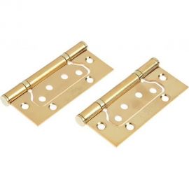 Универсальная петля-бабочка ТУНДРА 100x75x2.5 мм, без врезки, золото, 2 шт. 7121736 