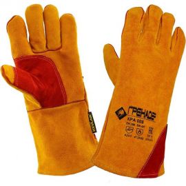 Спилковые краги ГРЕНАДЕР желтые, размер 11 кра00811 