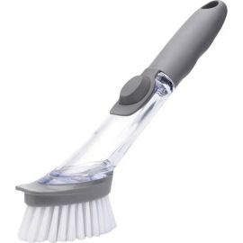 Щетка для посуды Рыжий кот с отделением для моющего средства и дозатором KB-06 104463 