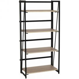 Стеллаж на металлокаркасе BRABIX LOFT SH-001 600х300х1250 мм, складной, цвет дуб натуральный 641230 