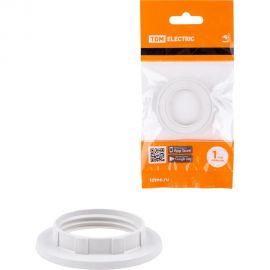 Кольцо для патрона TDM Е14, термостойкий пластик, белый, SQ0335-0163 
