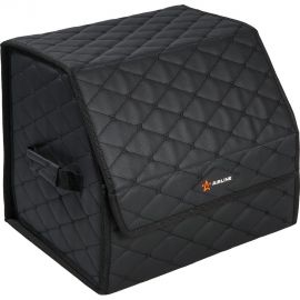 Органайзер-саквояж в багажник Airline стеганный ромб, черный ADSO002 