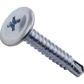 Саморезы ВИРТУОЗ 4,2x13 полусферическая головка с прессшайбой, цинк, сверло, 400 шт 280-04307 