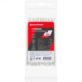 Хомут ELECTROVOLT нейлоновый, белый, 2.5x150 50 шт. EV-CT2,5x150W-50 