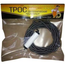 Сантехнический трос Zox 6 м, 9 мм, с вращающейся ручкой 00001219 