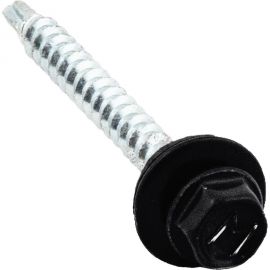 Кровельный саморез STARFIX 4,8x29 мм, цинк, шайба с прокладкой, PT1, RAL 9005, 200 шт. SMC2-35396-200 