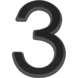 Самоклеящаяся цифра FUARO "3" ABS (50x37) BL черный 46923 