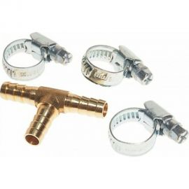 Разветвитель T-образный елочка 8 мм, хомуты в комплекте ROCKFORCE RF-E102-6/2 