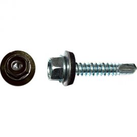 Кровельный саморез КРЕП-КОМП 4,8x29, RAL8019, серо-коричневый, 250 шт. ск298019кф 