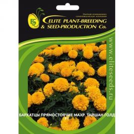 Семена ELITE PLANT-BREEDING & SEED PRODUCTION Co. Бархатцы пр. махр тайшан голд f1 20 шт эс мини 1999943426 