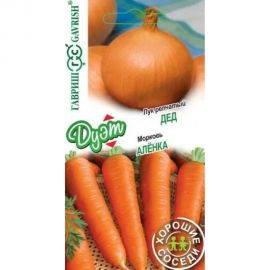 Семена ГАВРИШ Лук репч. Дед 0.5 г+Морковь Аленка 2 г Дуэт Хорошие соседи 1999948862 