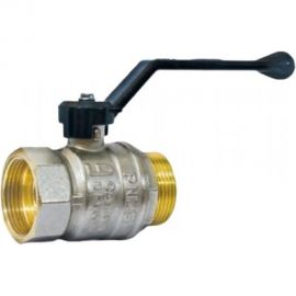 Шаровой кран LD латунь никель Pride Ду 32 Ру25 ВР/НР полнопроходной рычаг 007-8002 544489 