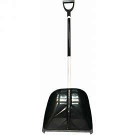 Лопата для уборки снега Berhau 380x400мм, алюминиевый черенок премиум 102015 