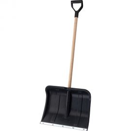Снеговая пластмассовая лопата с деревянным черенком и V-образной ручкой Gigant AVG-07 