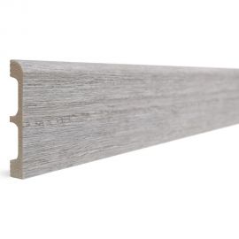 Плинтус напольный ударопрочный влагостойкий (дуб беленый; 80Х13Х2400 мм) Decor-Dizayn 706-89SH 