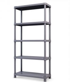 Стеллаж ТУБА-ДУБА пластиковый сб 900.5 серый 