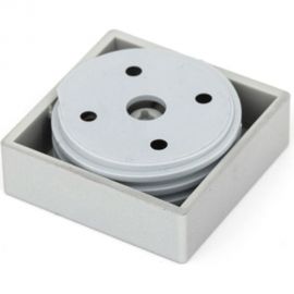 Опора Tech-Krep пластик, квадрат, регулируемая, 59x59x18 мм, матовый хром - накл. 148571 