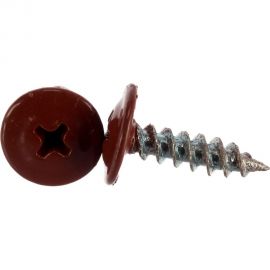 Прессшайба Качественный КРЕПЕЖ 4.2х16 мм, красная окись RAL 3009, острая, 250 шт 0200295 КЧ 