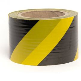 Лента для ограждений SDM 75 мм х 150 м желто-черная 4590 