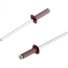 Вытяжная заклепка крепежная техника 4,0x10 коричневая ral 8017 50 шт. 59414 