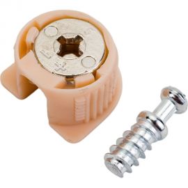 Эксцентриковая стяжка Tech-Krep бежевая D20 мм 2 шт. пакет 153888 