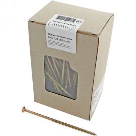 Шуруп крепежная техника жёлтый цинк 5,0x120, 100 шт. 431416 БК 