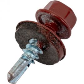 Кровельный саморез КРЕП-КОМП 4,8x19, RAL3009, оксидно-красный, 250 шт. ск48193009кф 