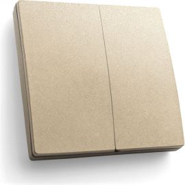 Двухклавишный беспроводной выключатель FERON TM82, 230V, 500W, золото 41726 