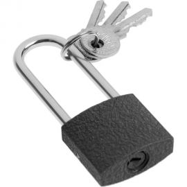 Навесной замок ТУНДРА основание 30 мм, длинная дужка, 3 ключа, подвес 9284051 