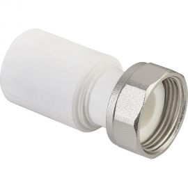 Муфта с накидной гайкой RTP ppr 20x1/2, пластик штуцер, белый, 28190 